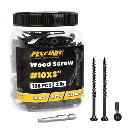Deck Screws 3 Inch, 138Pcs Wood Screws #10 X 3, 2Lb, Epoxy Coated, T25 - Picture 10 of 12