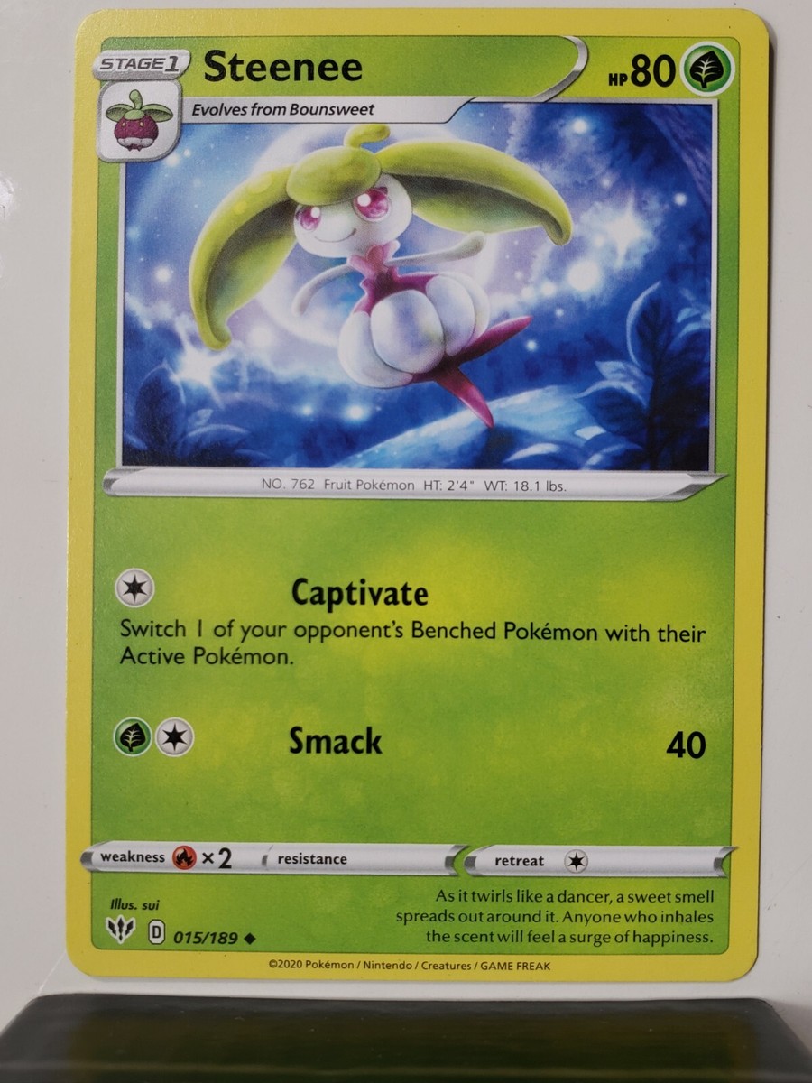 Steenee 015/189 NM - B1G1F - Darkness Ablaze Pokemon Card - Sui