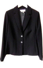 Hobbs * Size 12 Black Tailored Ladies 2 Button Fastening Jacket - Easy Care