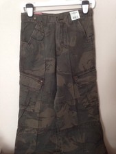 NWT BOYS WRANGLER CARGO CAMOFLAUGE JEANS/PANTS SZ 16 ADJUSTABLE WAIST