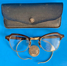 Antique VTG ESTATE bausch Lomb ladies cat eye R/X Eyeglasses SPECTACLES Case