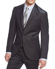 275 New Kenneth Cole Reaction Slim Fit Blue Two Button Blazer Sportcoat 40 R