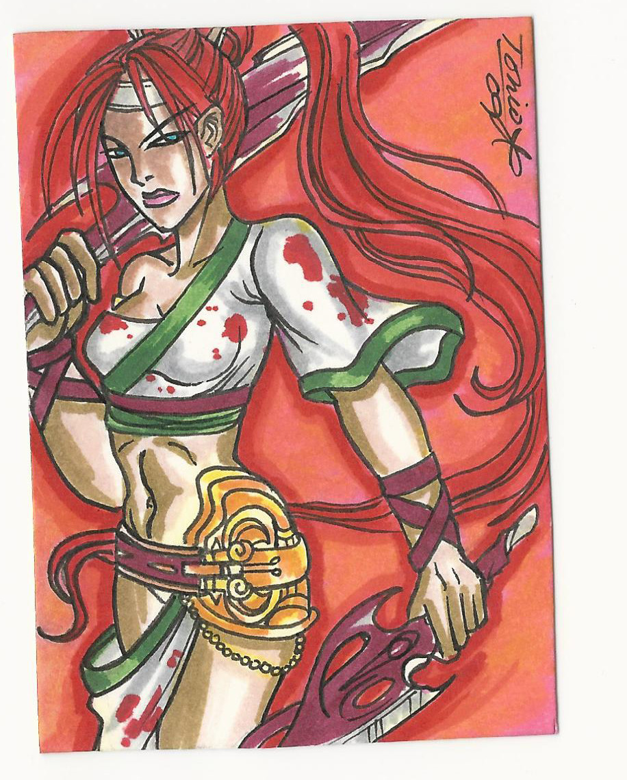 Nariko Heavenly Sword Personal Sketch Card by Juan Fontanez Tonio PSC ACEO  1/1 - Main Image