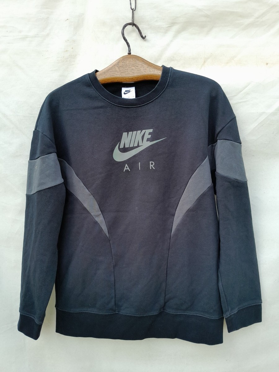 Nike Air SweatShirt Womens Extra Large Black Retro Style Sweater Jumper