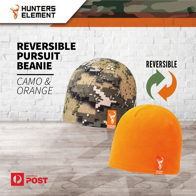 Hunters Element Reversible Pursuit Beanie Desolve Veil Camo And