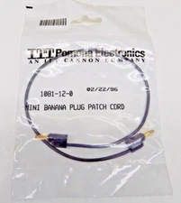 NEW POMONA 1081-12-0 BANANA PLUG BLACK PATCH CORD 