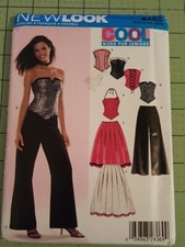 New Look Pattern 6480 Corset Style Tops Skirts Pants Size Jr 3/4 to 13/14 UNCUT