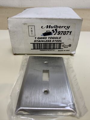 MULBERRY 97071 One Gang Toggle - Stainless Steel Light Switch Covers (QTY 23)