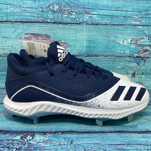 adidas Chaussures de Baseball Femme Icon V Bounce TPU Crampons, Bleu Blanc US Taille 12 NEUF - Photo 5/9