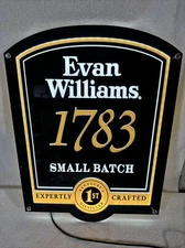 AWESOME EVAN WILLIAMS 1783 SMALL BATCH  BOURBON LIGHT UP LED SIGN