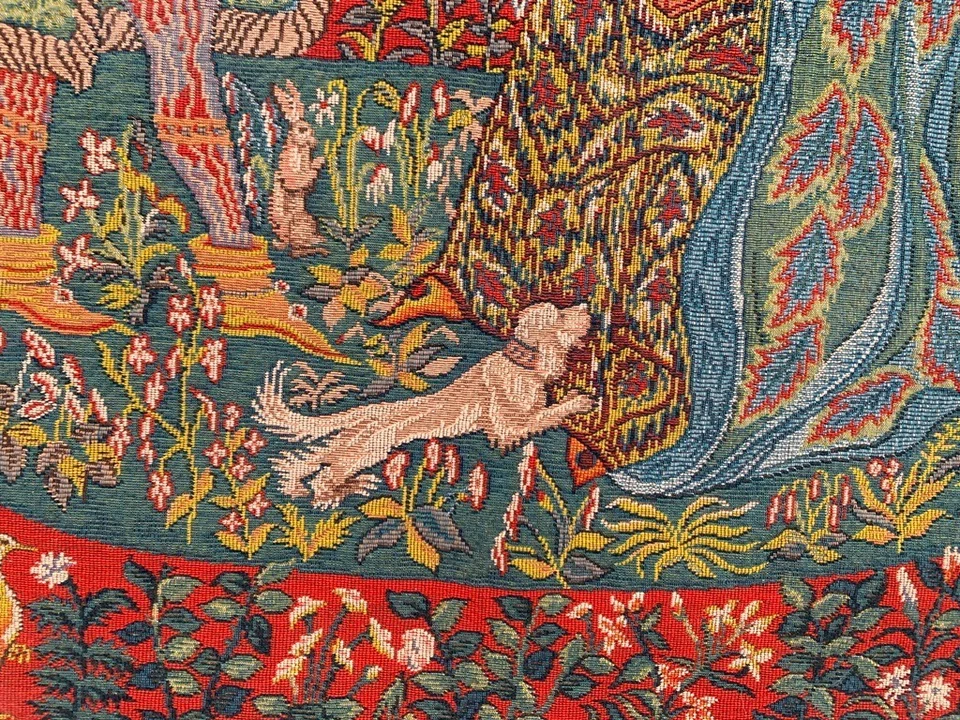 3x4 Vintage French Tapestry Wall Hanging Medieval Unicorn Home Décor 115x90 cm - Image 3 of 4