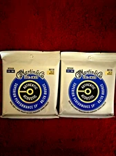 Martin Authentic Acoustic Guitar Strings Medium 13-56 MA150 80/20 Bronze 2-Pack