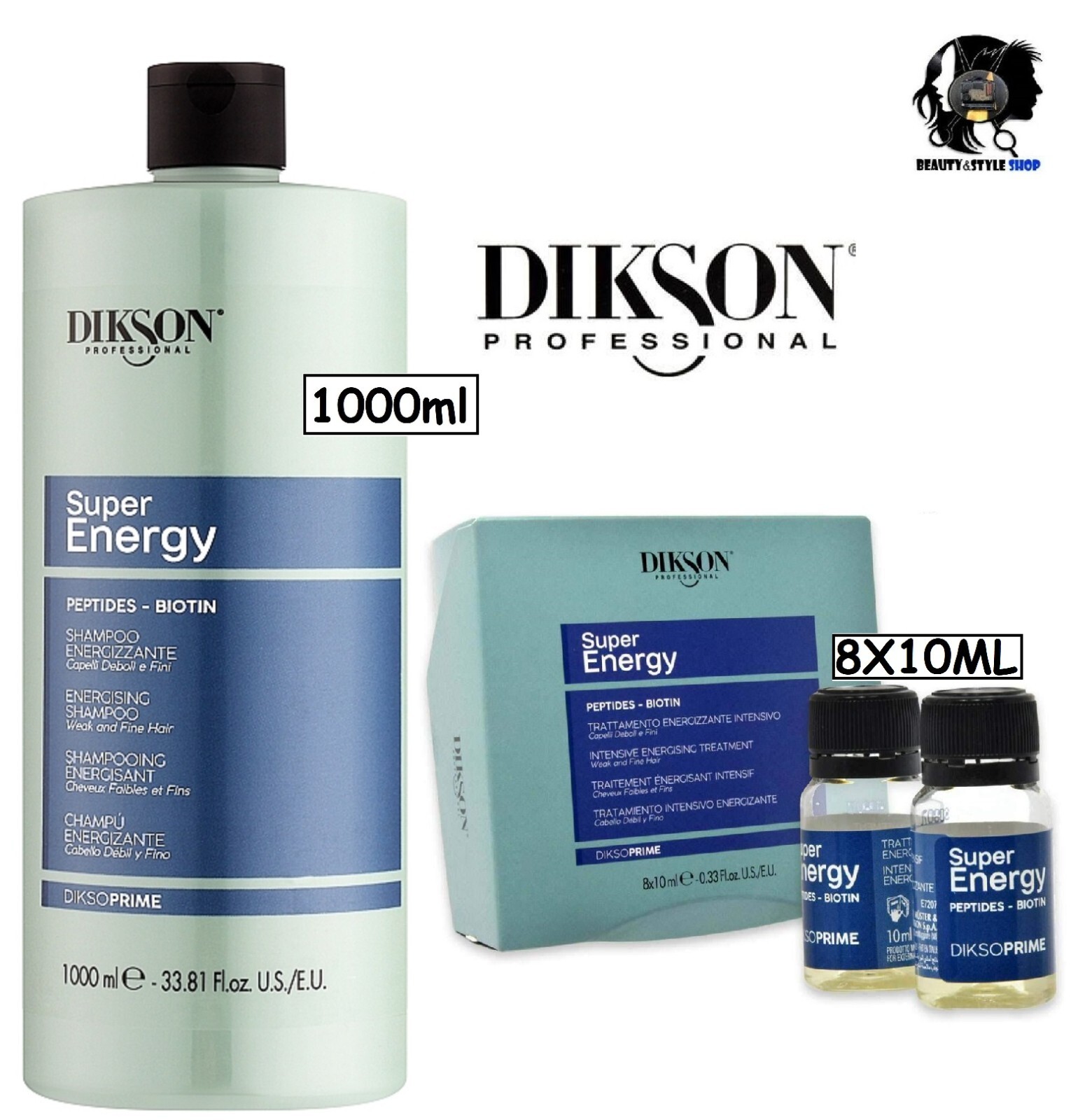 Kit Rinforzante Capelli Dikson Prime Super Energy con Proteine del Riso