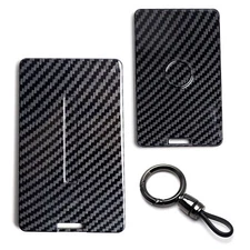 Black "Carbon Fiber" Key Card Holder Keychain For Tesla Model 3 Y S X Cybertruck