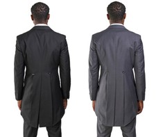 Slim fit 1 Button Mens Peak Lapel Dinner Tuxedo Jacket Tailcoat Frock AZAR MAN