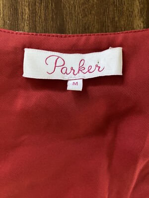 Parker Red Smocked Drop Waist Floral Flutter Sleeve Dress, Size M | eBay Parker Red Smocked Drop Waist Floral Flutter Sleeve Dress, Size M | eBay