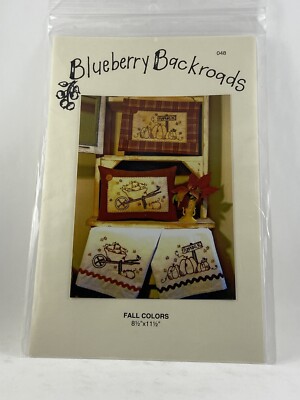 Blueberry Backroads Fall Colors #048 Embroidery Pattern