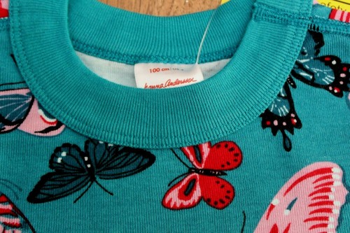 NEW Hanna Andersson BUTTERFLY PAJAMAS Girls 4 100 Organic Cotton Short Johns PJ - Picture 2 of 3