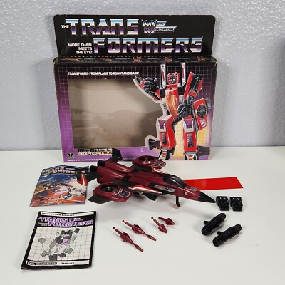 Deception Thrust 1985 Vintage G1 Transformers Action Figure Complete W/ Box