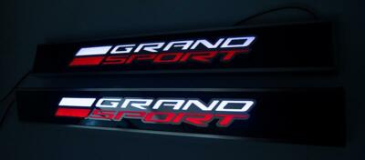 2014-2019 C7 Corvette - Light Up Grand Sport Replacement Door Sills | Carbon Fib