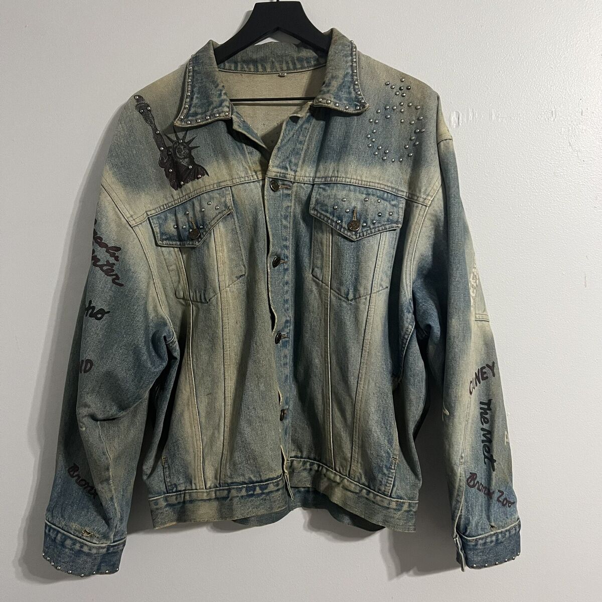 Vintage 80s Tony Alamo New York Denim Jacket SAMPLE Size Vintage 80s Tony Alamo New York Denim Jacket SAMPLE Size