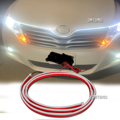 For Toyota Corolla Scan Start Up Flexible Car Hood Strip Lights 71inch DRL White