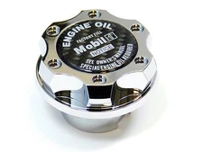 MOBIL 1 CNC BILLET ENGINE OIL FILLER CAP FOR CHEVY LS1 LS2 LS3 LS6 CHROME CF