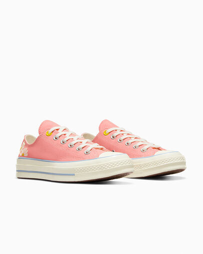 国内配送 CONVERSE DAYSTAR GRAY /PINK NEW Converse Chuck Taylor 70 All Star Low Floral Daisy Pink
