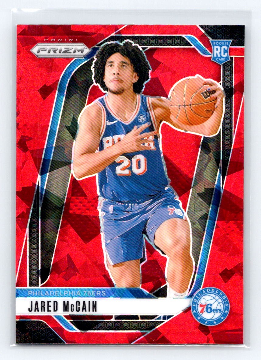 2024-25 Panini Prizm Red Ice #222 Jared McCain RC Philadelphia 76ers