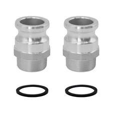 Type F Aluminum Camlock Hose Fittings 3 Inch Plug Male with Gasket 2pcs