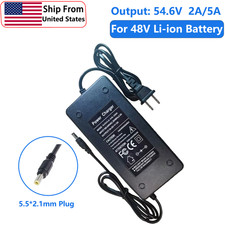 54.6V 2A/5A Smart Battery Charger For 48V Lithium Battery Electric Bicycle