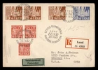 DR WHO 1946 FDC SWEDEN REGISTERED TO USA 63315