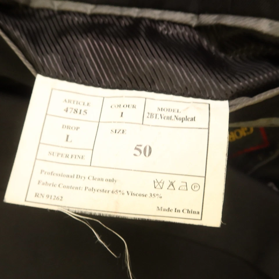 Chaqueta Giorgio Fiorelli 2XL 2XLT 50L Abrigo Deportivo Blazer Sarga Poliéster Negro Foto 4 de 4