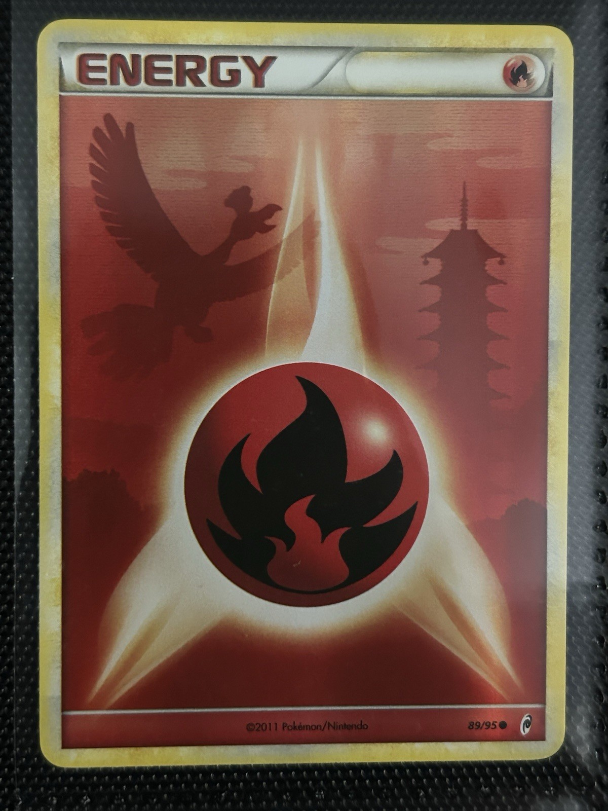 NM Fire Energy 89/95 Holo Common Call of Legends Pokemon 2011