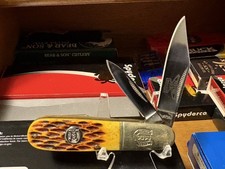 Rough Ryder Red Jigged Bone Stockman 3 3/8" Pocket Knife Barlow Golden Rod