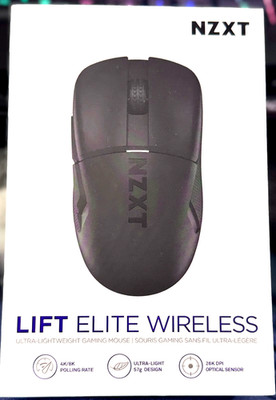 BRAND NEW & FACTORY SEALED - NZXT Lift Elite Wireless Black Gaming Mouse
