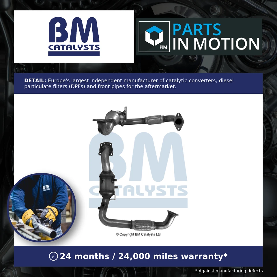 Catalytic Converter Type Approved fits FORD FOCUS Mk3 1.0 12 to 20 BM 1766306