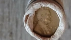 Roll Of Wheat Pennies With 1911 And 1918s On The Ends