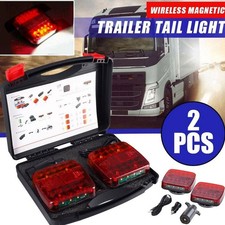 2x7pin Led Magnetic Wireless Trailer Taillight Kit Fortrailer-truck Automotivez7