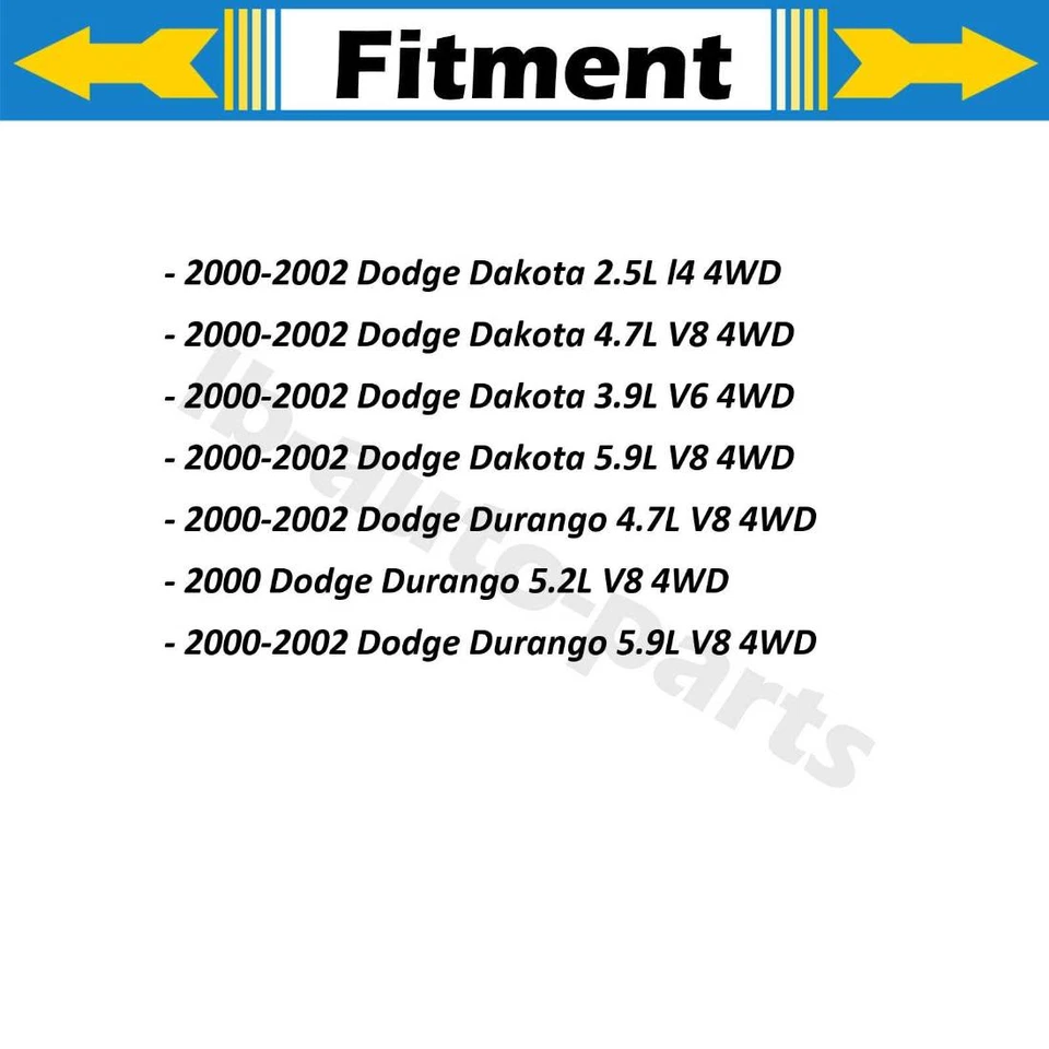 Manguera de freno delantera Dorman 2x para Dodge Durango 2000 2001 2002 5,9 L 4x4 Foto 2 de 4