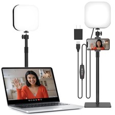 Video Conference Lighting, 180 LED Video Light with 3 Color  5 Brightness  ...