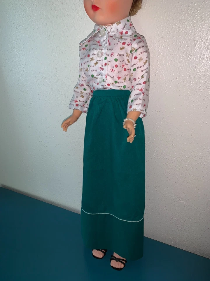 Ropa de muñeca se adapta a 25" Flecha o Plástico Duro Muñeca Escuela Mármol Conjunto Falda Top y Foto 2 de 4
