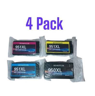 New 4-PK For HP 950XL 951 XL Ink Combo For OfficeJet Pro 8100 8600 Plus Premium