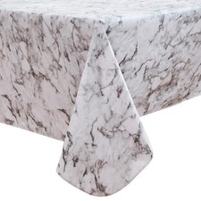Heavy Duty Vinyl Tablecloth with Flannel Backing Waterproof Oil-Proof Plastic...