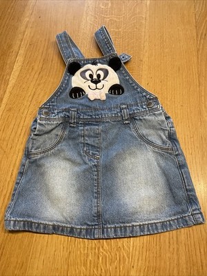   Topomini Latzkleid Jeanskleid Gr.92 Blau Baumwolle Denim Mädchen