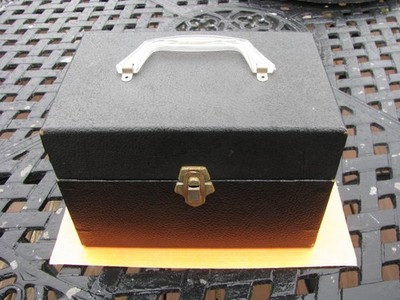 Vintage- Ampak Black 8 Track  Cartridge Tape Storage Case -Hold 10 Tapes- No 810