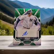 2025 Topps Tier One Austin Wells Green Foil AUTO 17/49 NY Yankees