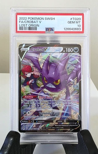 PSA 10 Crobat V TG20/TG30 Lost Origin Trainer Gallery Full Art Pokemon Gem Mint