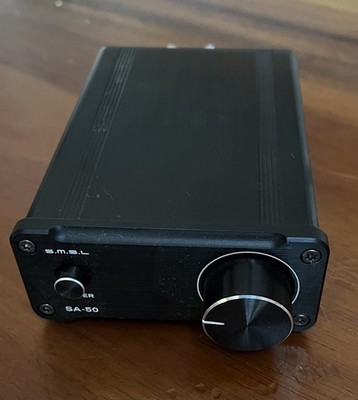 SMSL SA-50 2 Channel Class D Amplifier 50 Watt Channel w Power Supply Tested