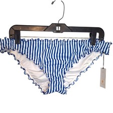 NWT Shade  Shore Ruffle Low Coverage Cheeky Bikini Bottom Large 12-14